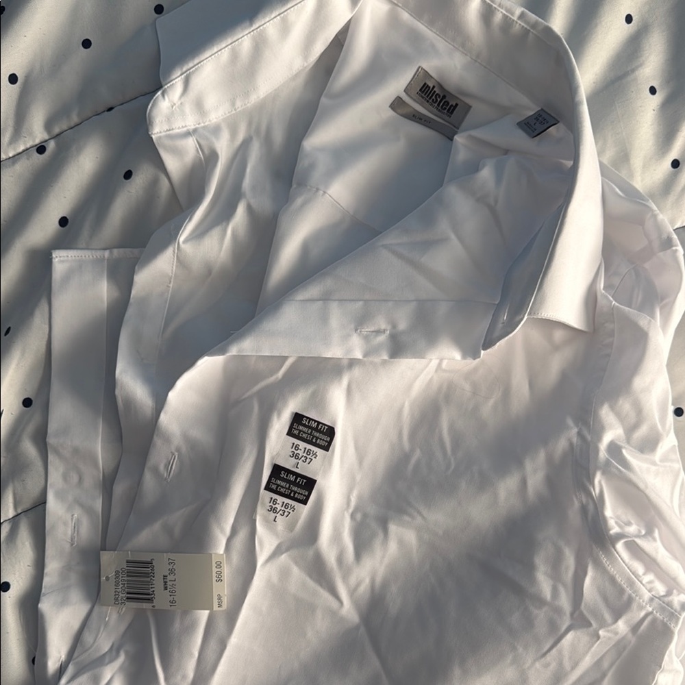 Unlisted by Kenneth Cole White Dress Shirt Classic Cotton